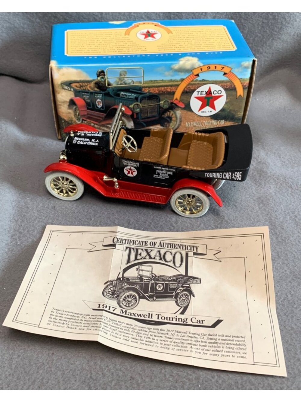 Ertl 1917 Maxwell Touring Car Texaco Die-Cast Bank Model H500 w/ Box & Certifica